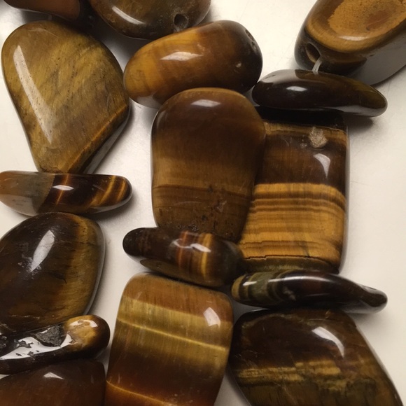 Tiger Eye Stone Beaded Necklace - Picture 3 of 6